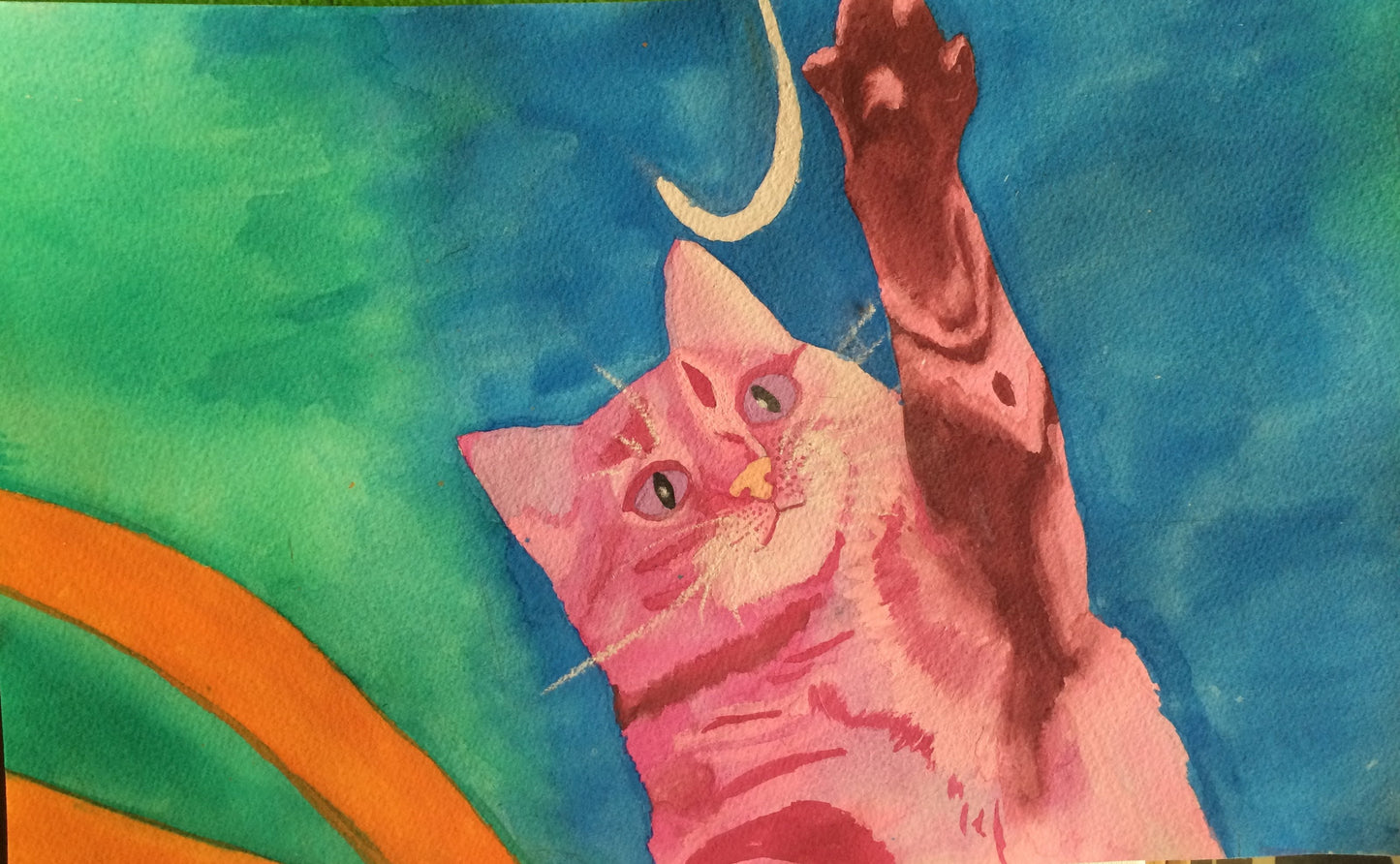 PRINT of Pink Nebula Cat | Jake Snow Art