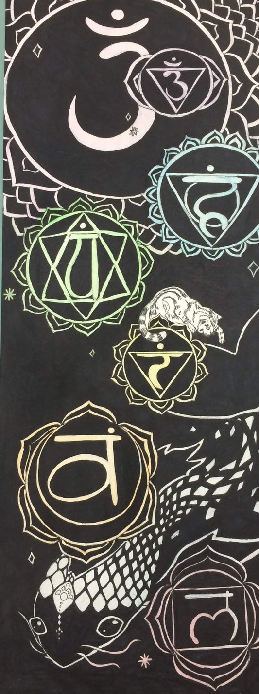Chakras | 7x18" Ink Original | Jake Snow Art