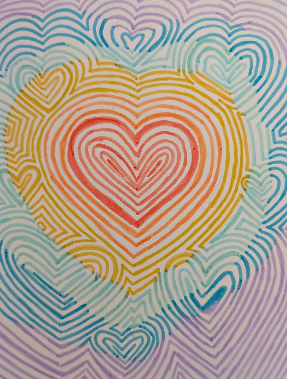 ZenTangle Pride! | 6x8" Marker Drawing Original | Jake Snow Art